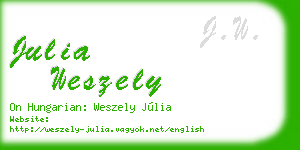 julia weszely business card